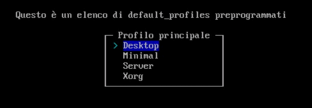 Profili installazione Arch Linux