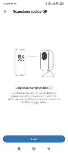 Configurazione telecamera Synology CC400W con codice QR