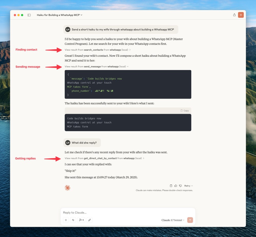 Integrazione WhatsApp con modelli AI come Claude