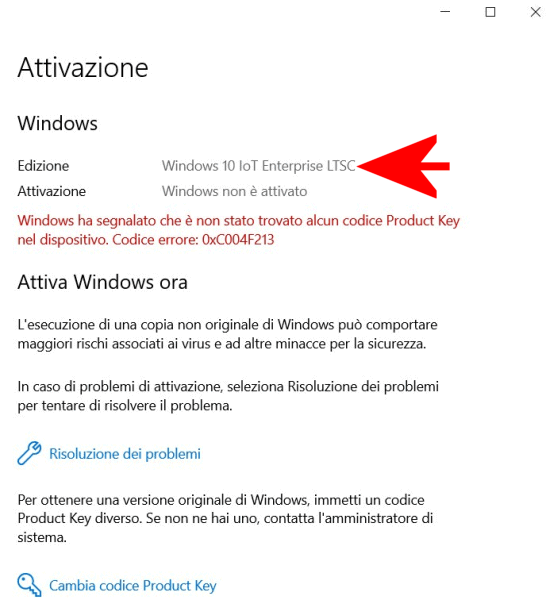 Windows 10 IoT Enterprise LTSC Product Key