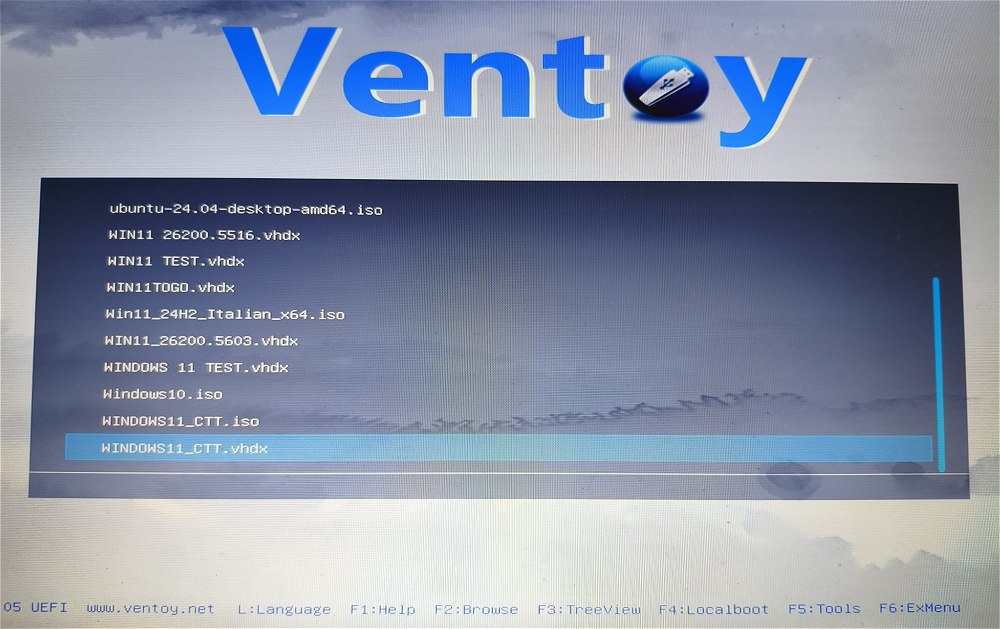 Avvio immagine Windows 11 al boot
