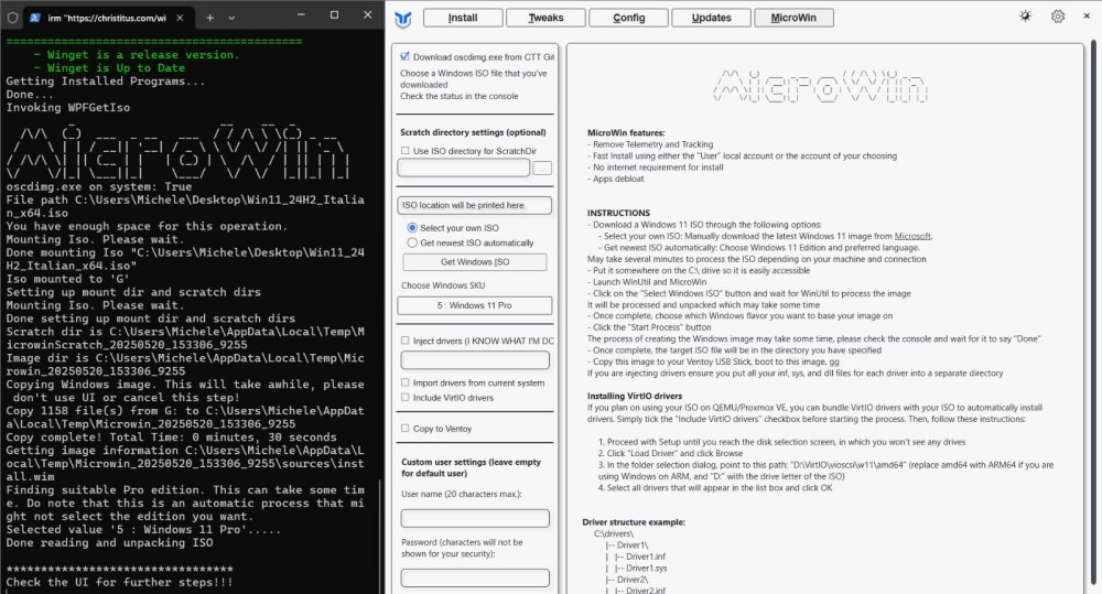 Generazione immagine ISO Windows 11 con MicroWin