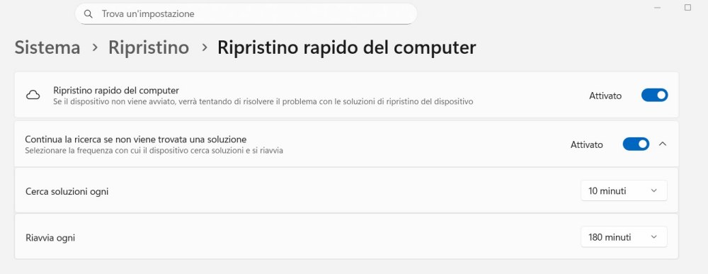 Quick Machine Recovery Windows 11