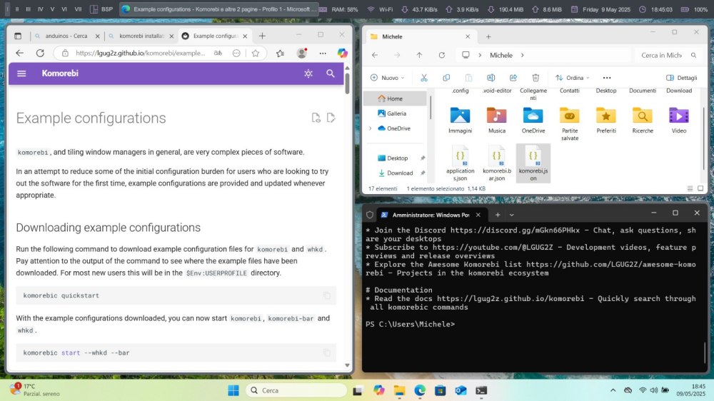 Komorebi, window manager per Windows 11 e Windows 10