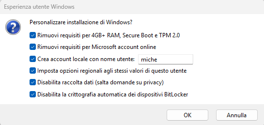 Esperienza Utente Windows Rufus USB avviabili