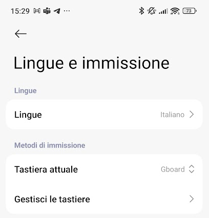 Personalizzazione tastiera virtuale Android