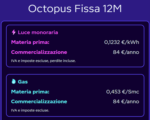 octopus fissa 12 mesi 25 giugno 2025