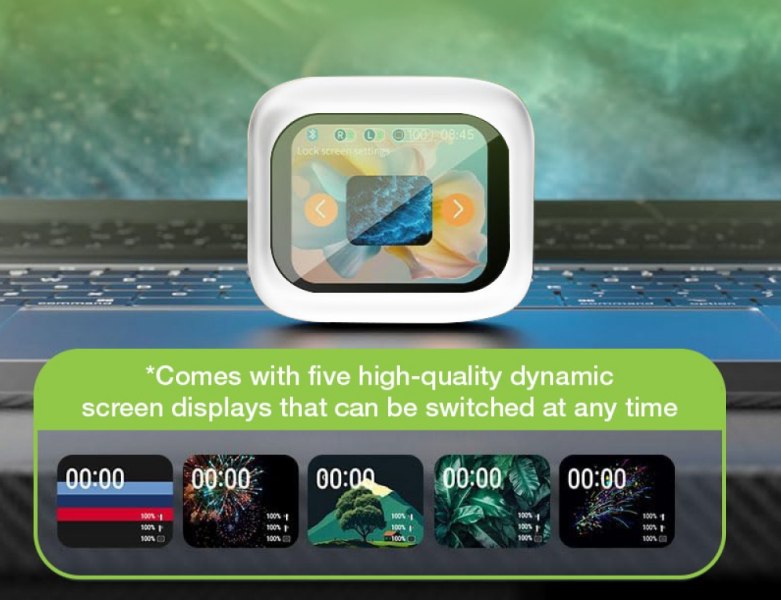 Personalizzare schermo display touch LCD auricolari Techly