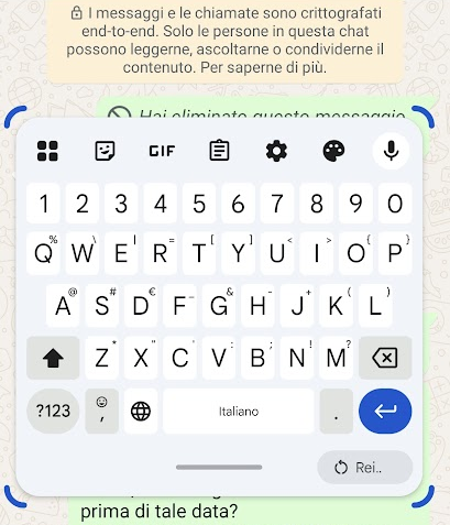 Tastiera mobile Android Gboard