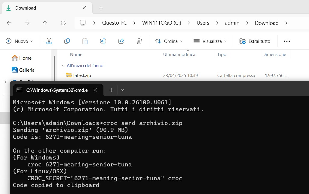 Trasferimento file remoti croc
