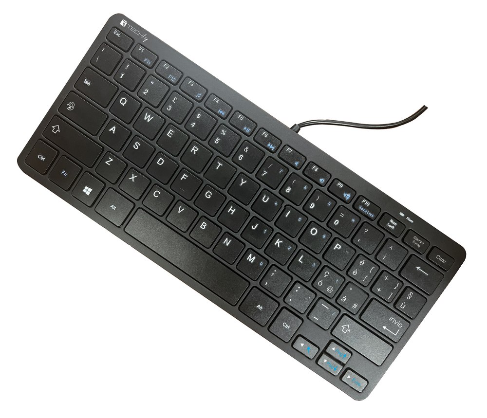 Vista complessiva mini tastiera USB Techly