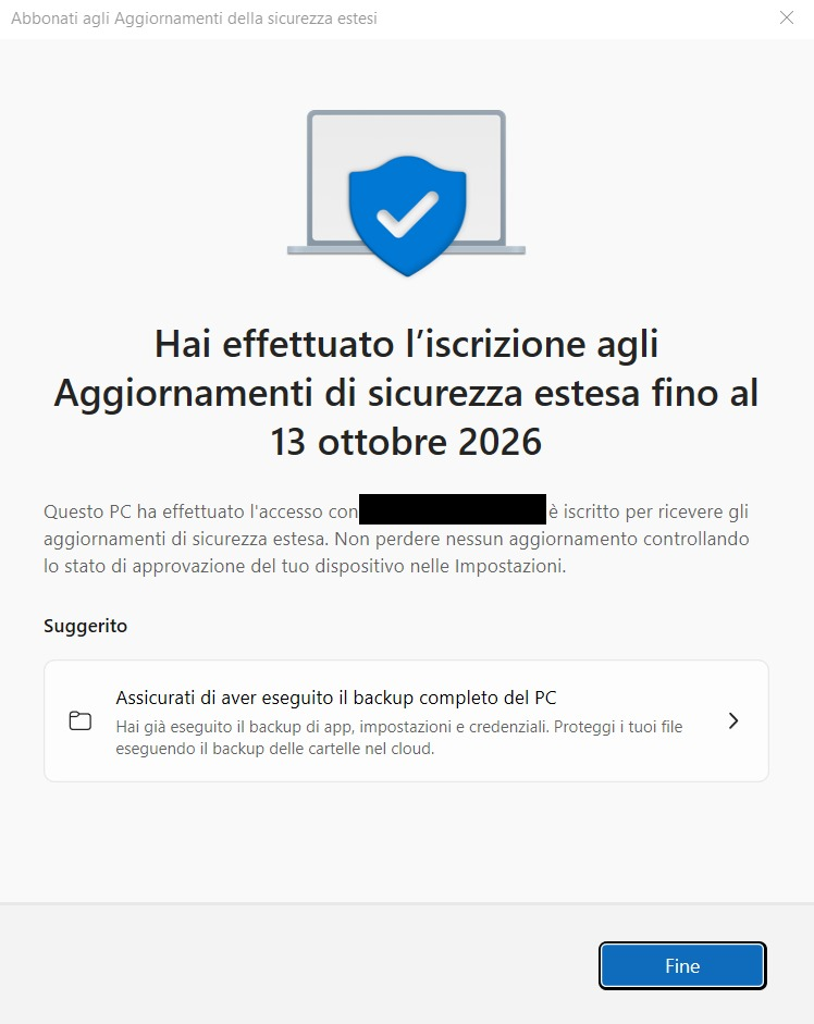 Backup impostazioni Windows 10