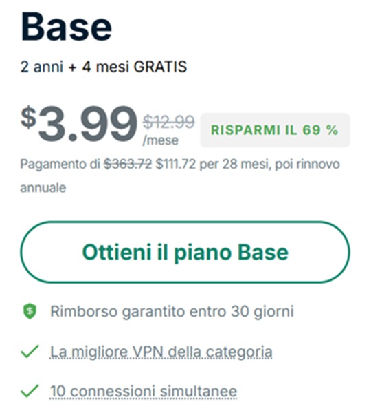 expressvpn offerta base