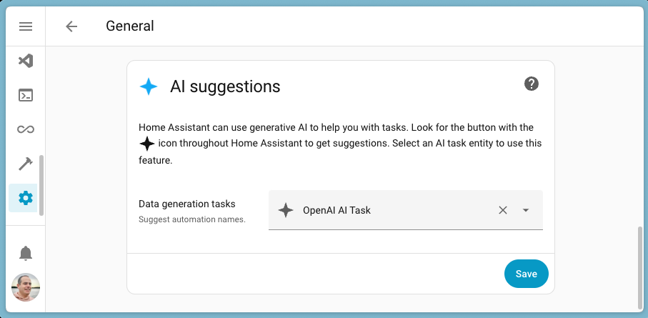 Suggerimenti AI Home Assistant
