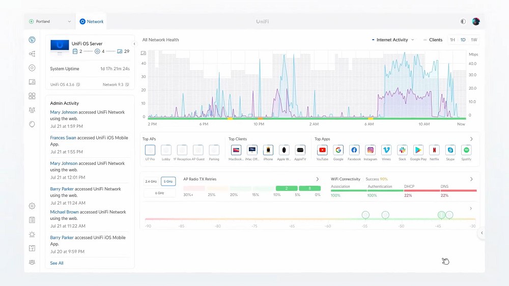 Interfaccia Web UniFi OS Server