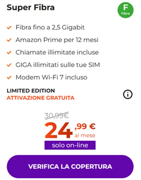 windtre super fibra offerta
