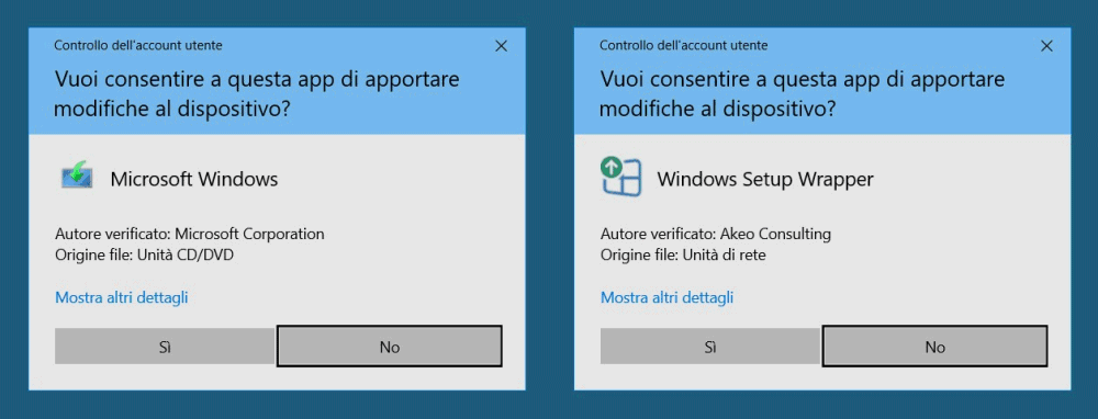 UAC Rufus avvio aggiornamento Windows 11