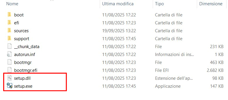 File chiavetta Rufus Windows 11