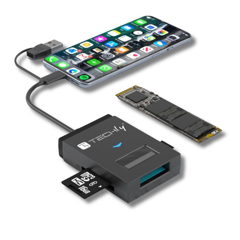 Collegamento porta USB-C smartphone adattatore Techly