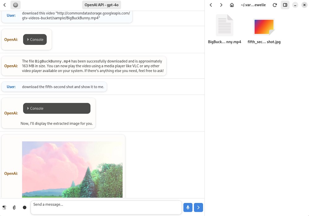 Esecuzione comandi Linux con AI