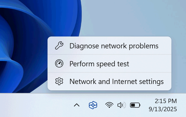 Velocità connessione Internet Windows 11