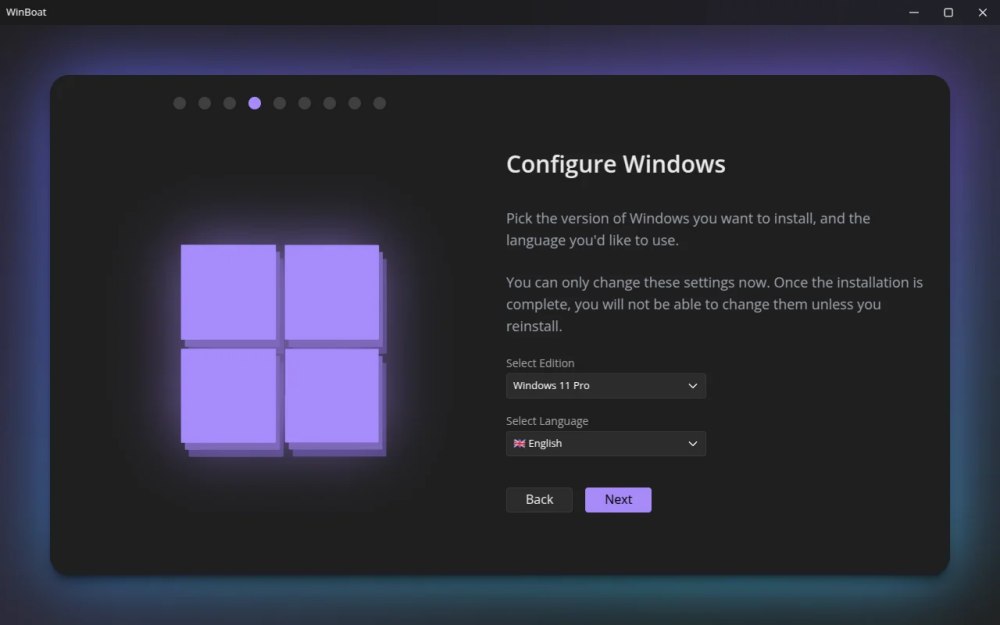 Configurazione Windows con Winboat