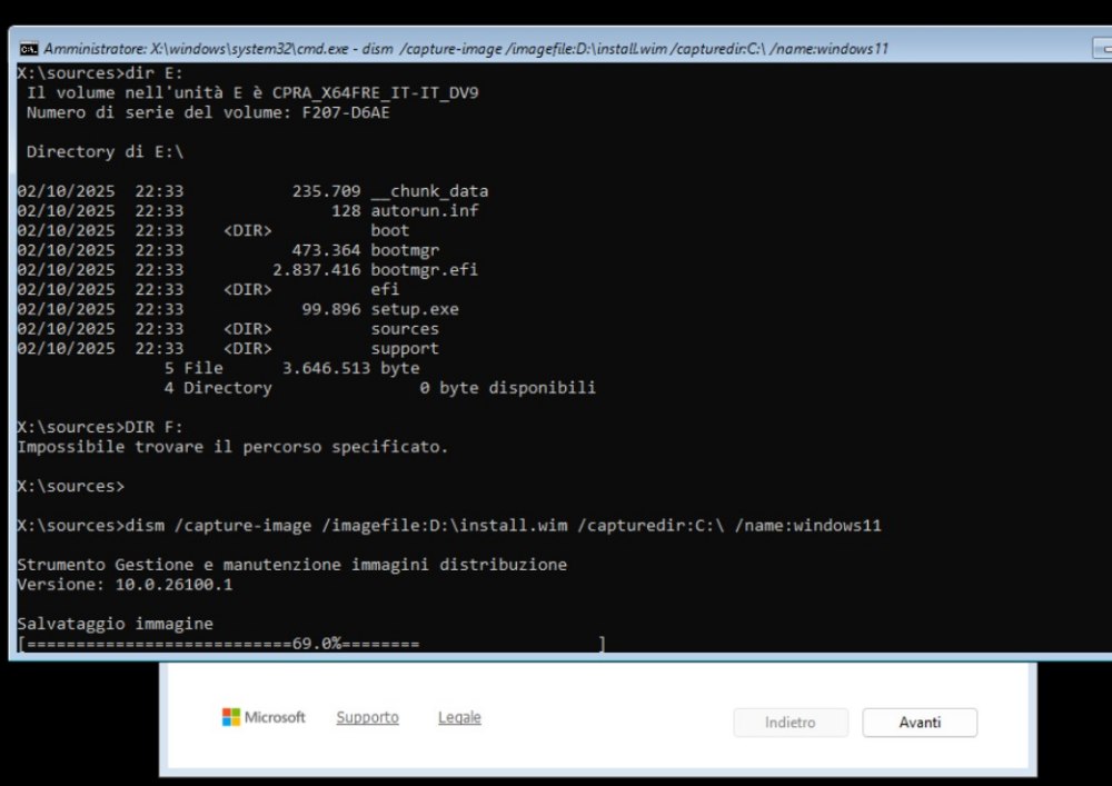 Creazione immagine install.wim Windows 11