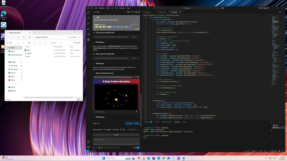 Esempio vibe coding simulazione AMD