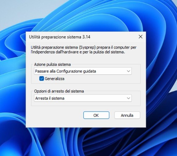 Generalizzazione ISO Windows 11 con Sysprep