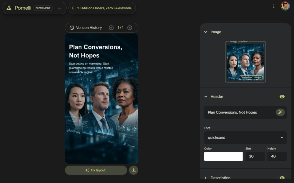 Strumenti editing Google Pomelli personalizzazione marketing brand