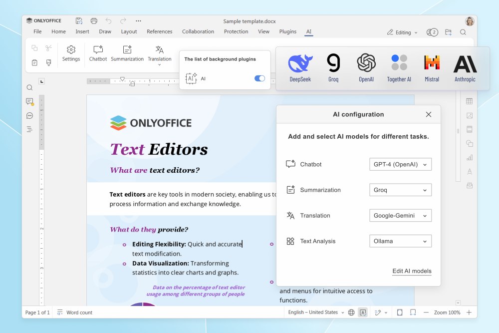 Plugin AI ONLYOFFICE