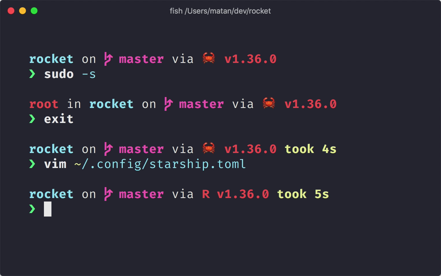 Starship Linux personalizza prompt terminale