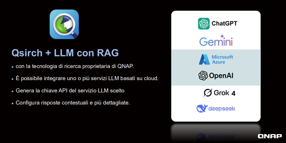 Ricerca semantica su dati aziendali con QNAP Qsirch, LLM e RAG