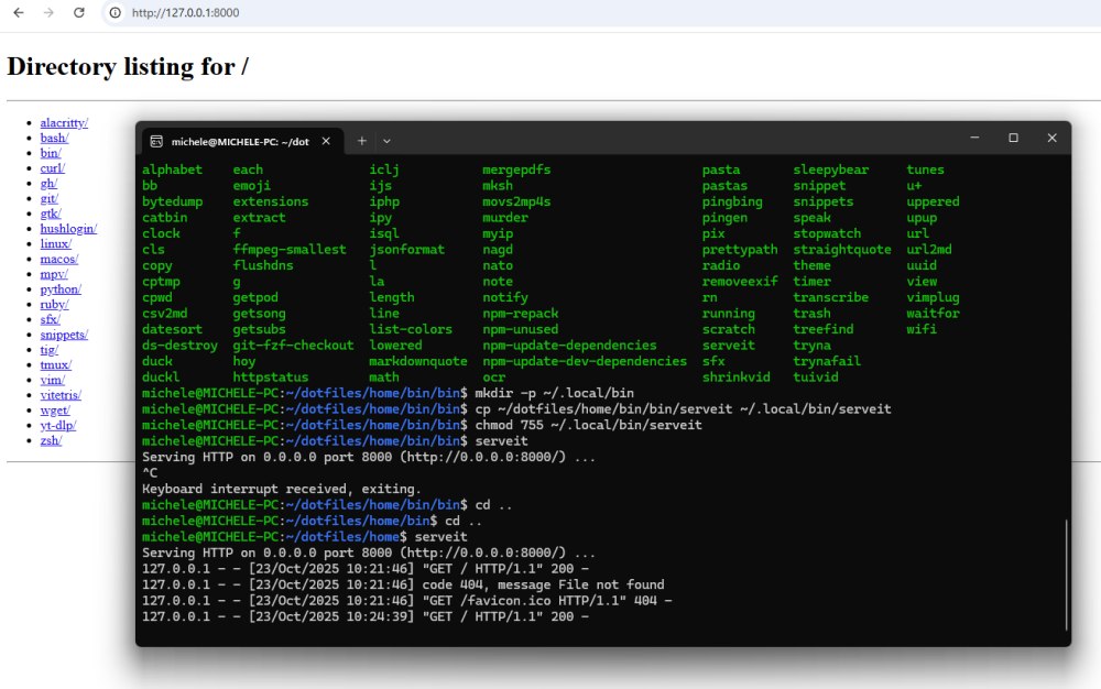 Script condivisione file tramite server Web con Serveit
