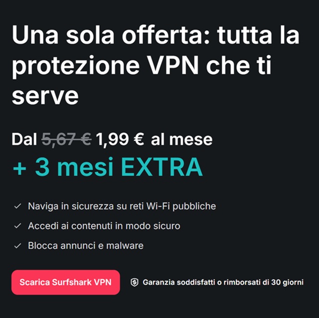 surfshark vpn offerta black friday