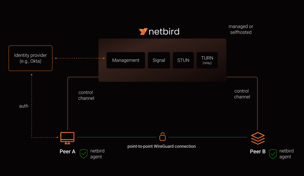 Schema architettura NetBird