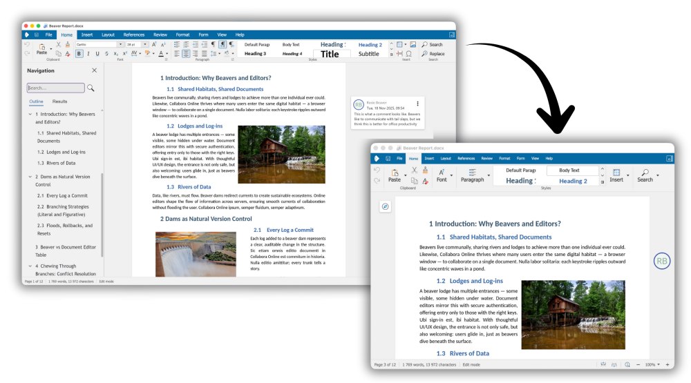 Interfaccia Collabora Office Desktop