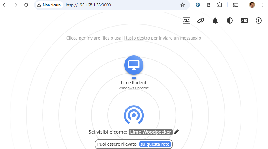 PairDrop in rete locale con Docker