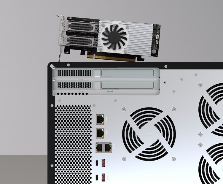 Porte Gigabit Ethernet NAS QNAP tvs-aih1688atx