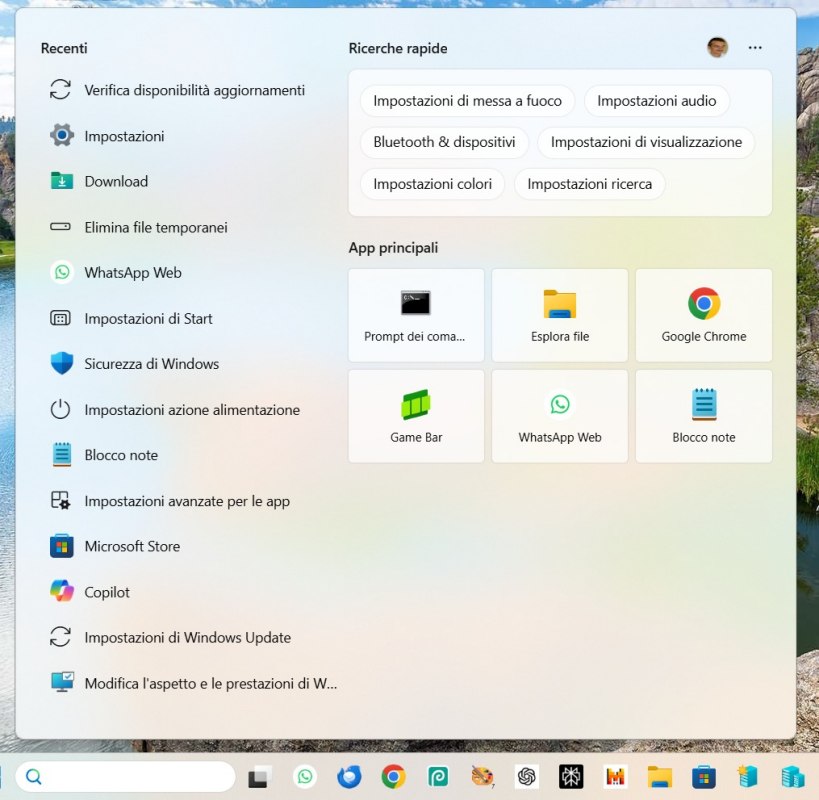 Scorciatoia Windows S su Windows 11 per aprire app e file recenti