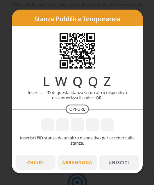 Stanza pubblica PairDrop