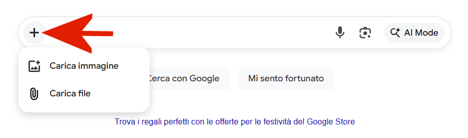 Caricare immagini e file Google Search quindi elaborarle con AI