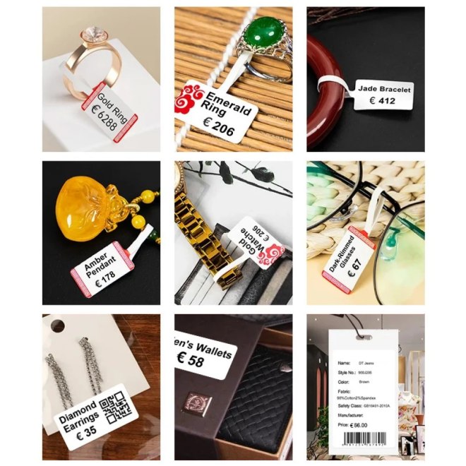 Esempi stampa termica etichettatrice portatile Bluetooth