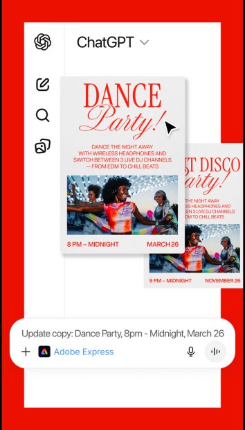 Adobe Express in ChatGPT