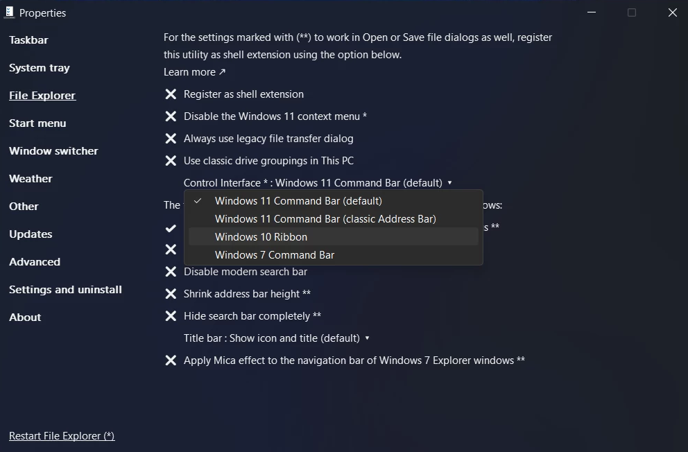 Velocizzare Esplora file con ExplorerPatcher