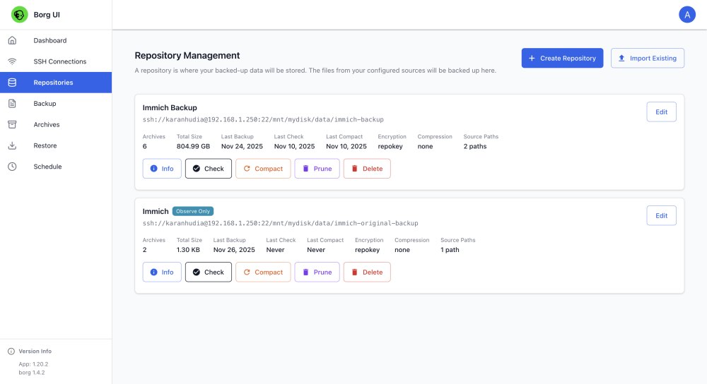 Gestione repository Borg Backup