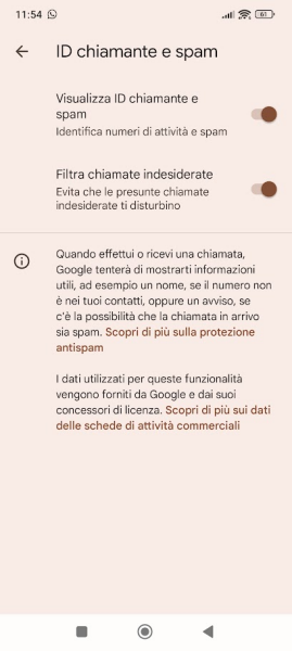 ID chiamante e spam app Google Telefono