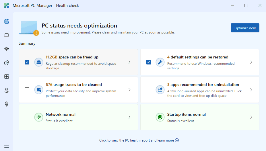 PC Manager Health Check