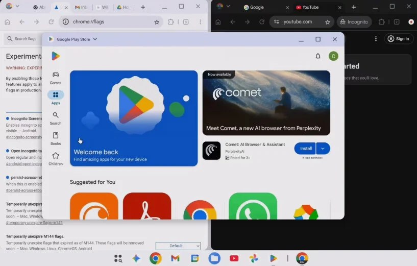 Anteprima interfaccia Android Desktop