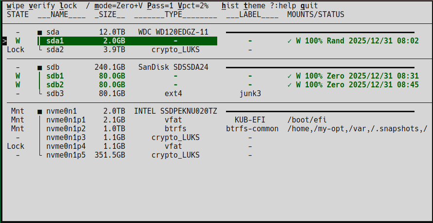 dwipe, cancellazione dati sicura su Linux